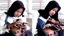 Abg Berjilbab Menggoda Pacar Dengan Susu Di Warung Kopi