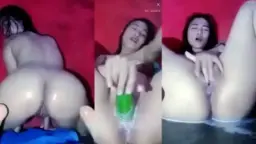 Imel Masturbasi Dengan Timun Besar Hingga Muncrat Deras