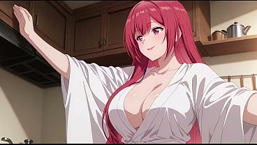 Anak Tiri Pulang Cepat, Lihat Istri Bapak Masak Pake Jubah Tipis. Kureha Enomoto Cosplay Hentai (bikin Ai).